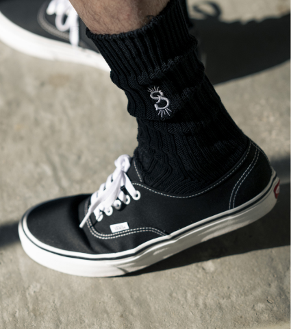 Organic Ribbed Socks、Organic Striped Float Knitting Socks