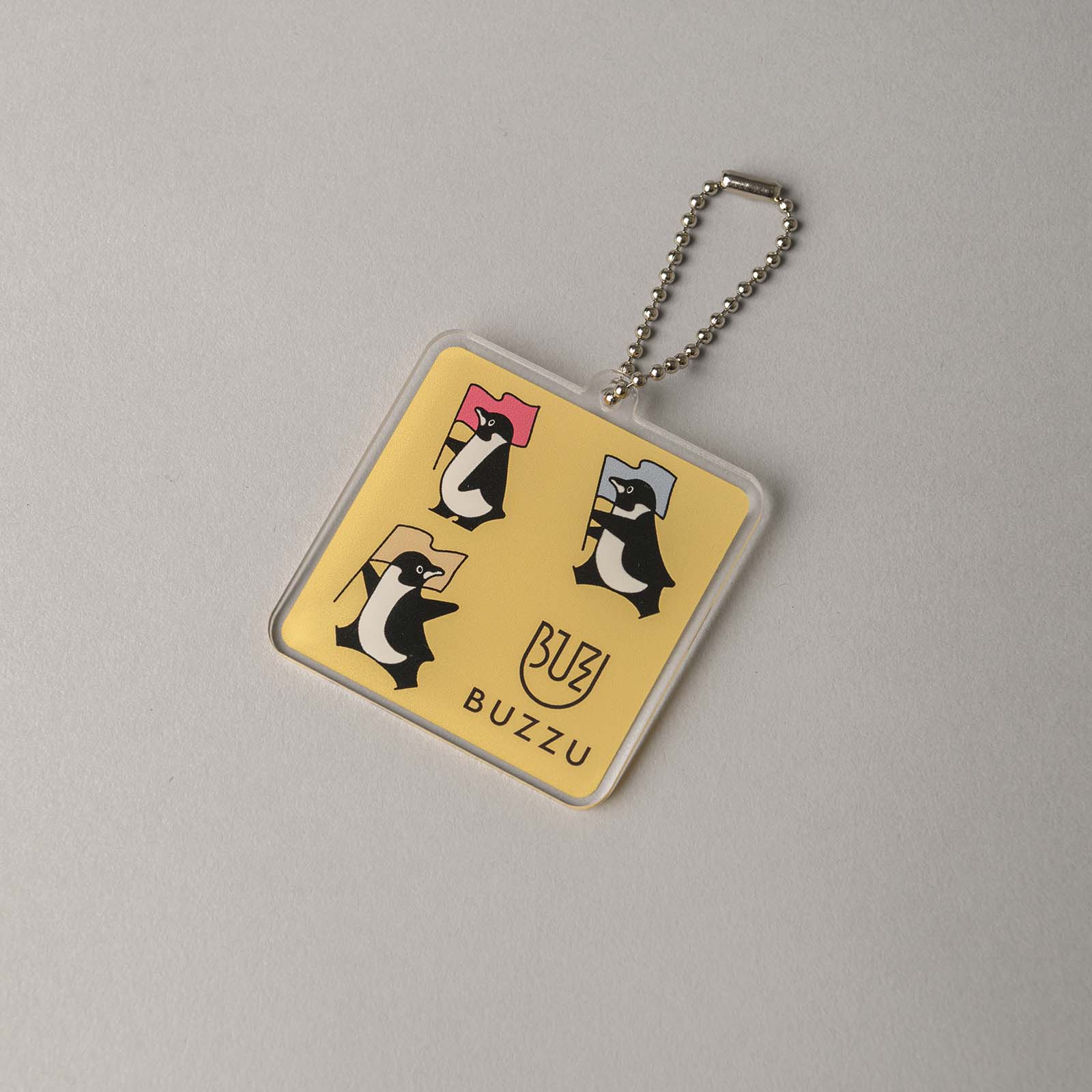 正方形キーホルダー（クリア）6cm(6cm クリア): 生活雑貨‐BUZZU‐ 好き