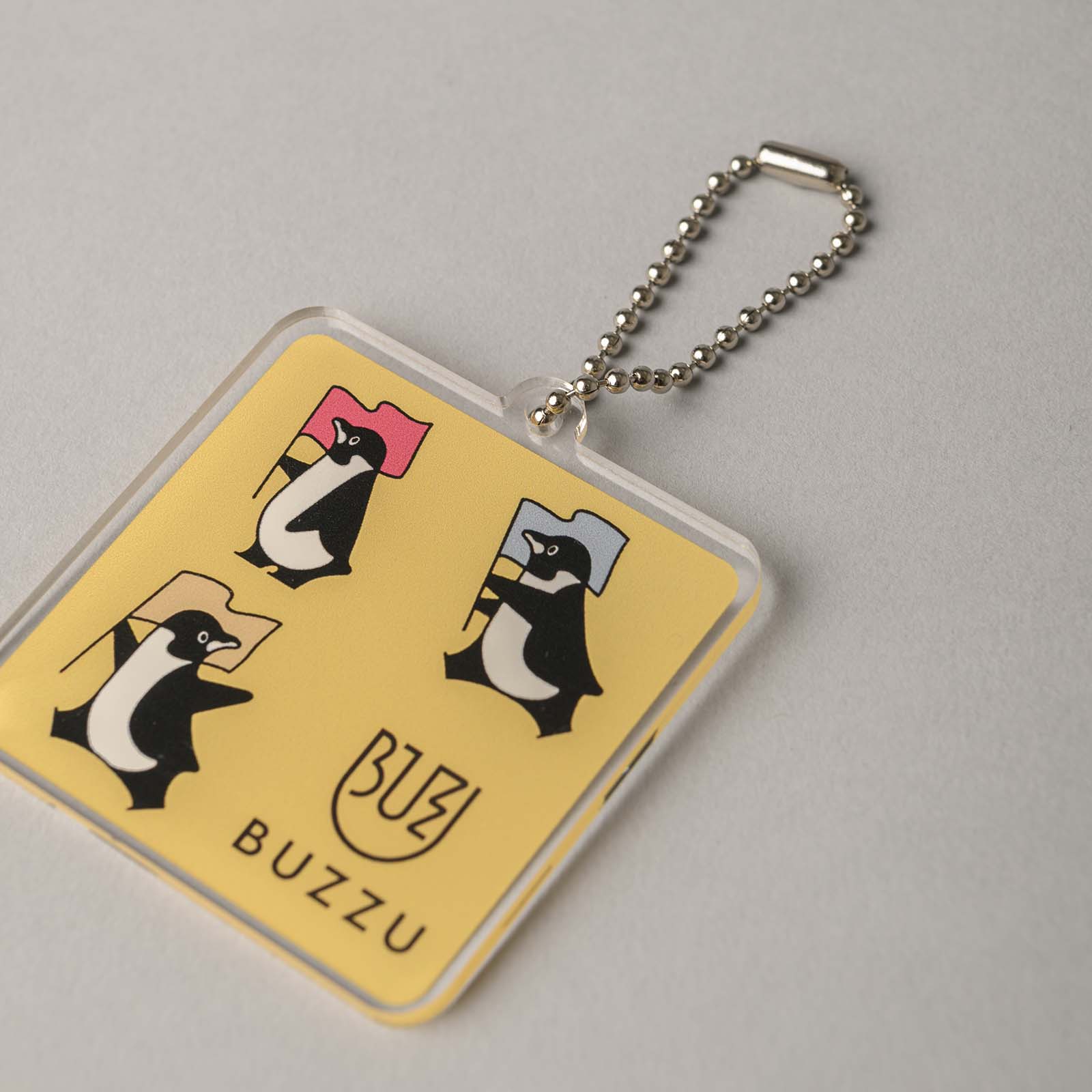 正方形キーホルダー（クリア）6cm(6cm クリア): 生活雑貨‐BUZZU‐ 好き
