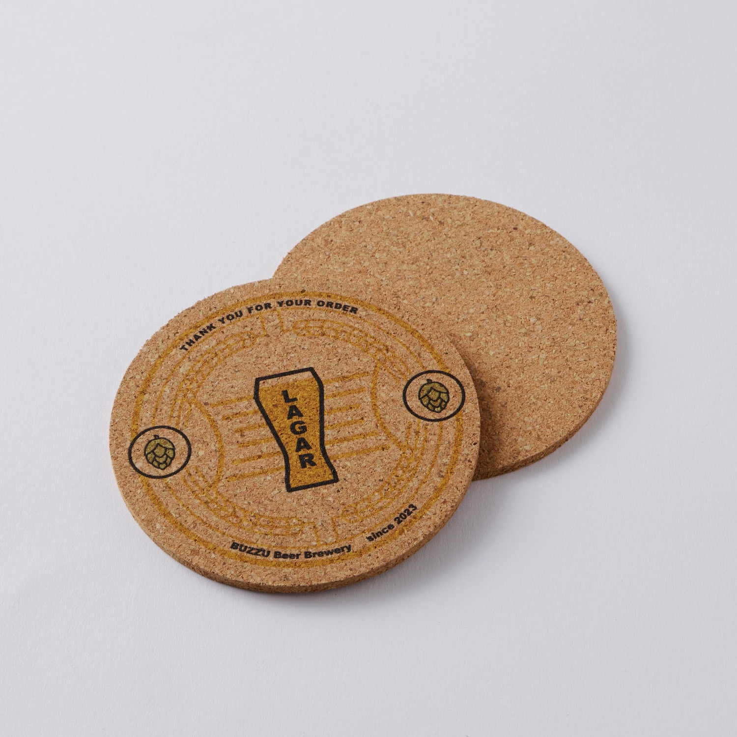 フルカラー印刷 コルクコースター 円形