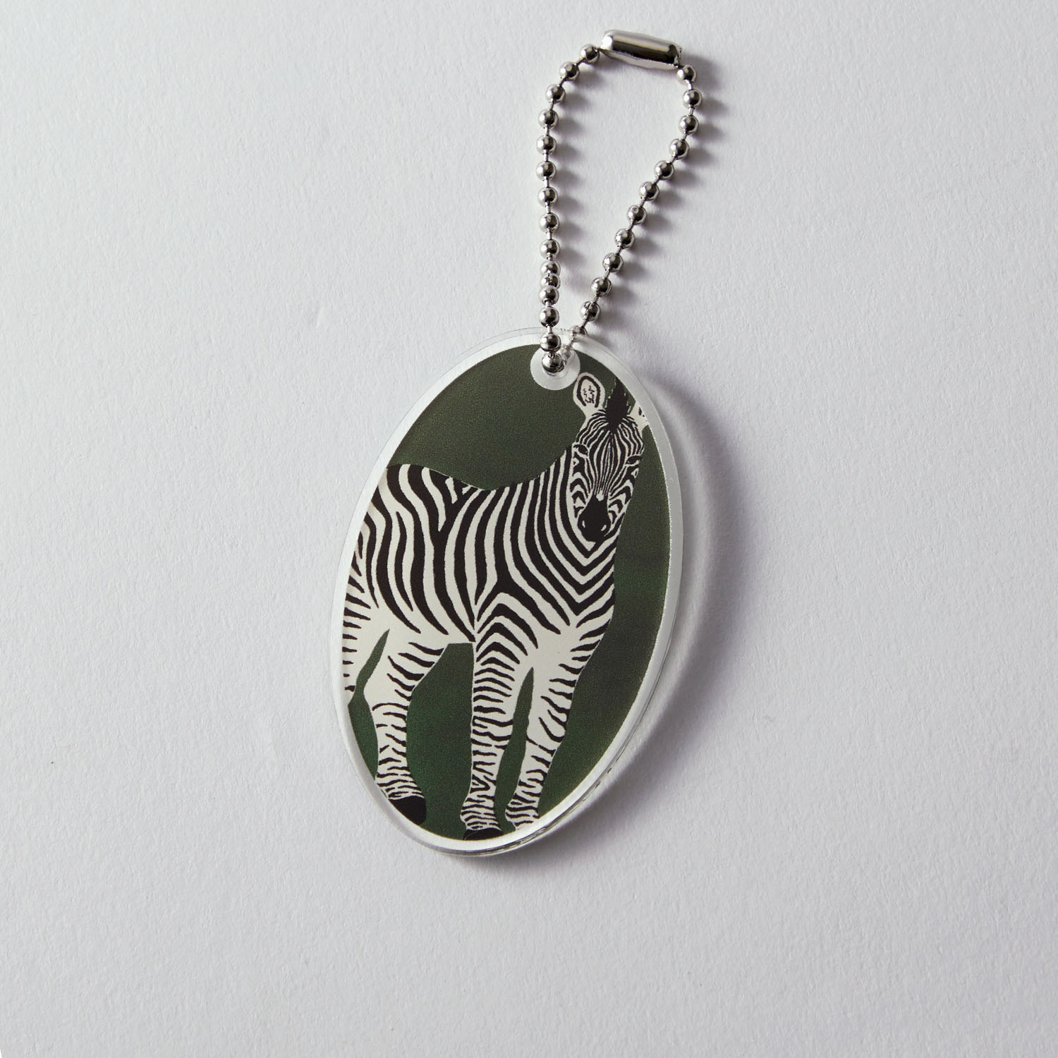 楕円型キーホルダー（クリア）4cm