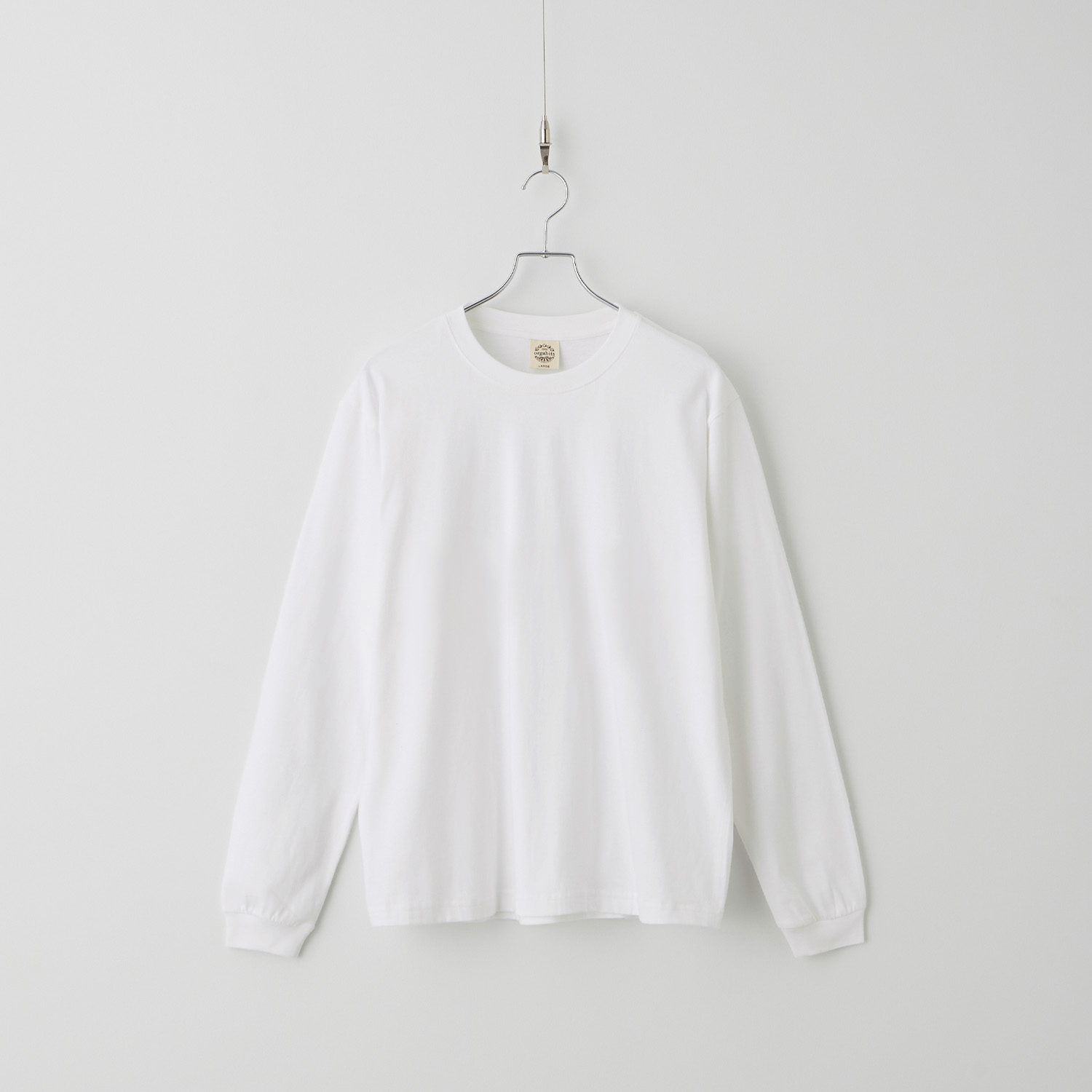 〈寄付ができる〉5.3oz オーガニックコットン長袖Tシャツ（リブ有り）